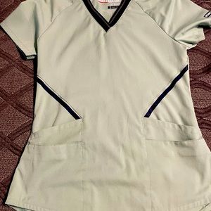 Light green Greys Anatomy scrub top